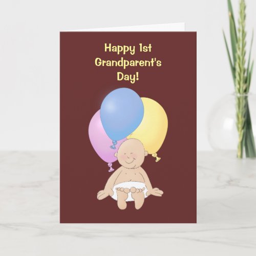 Happy 1st Grandparents Day Card