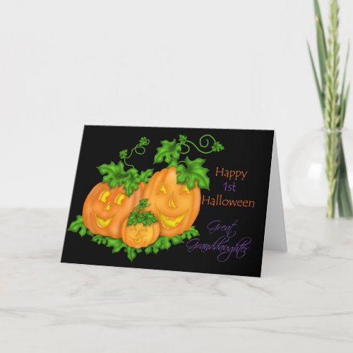 Happy 1st Halloween Great_Granddaughter Card