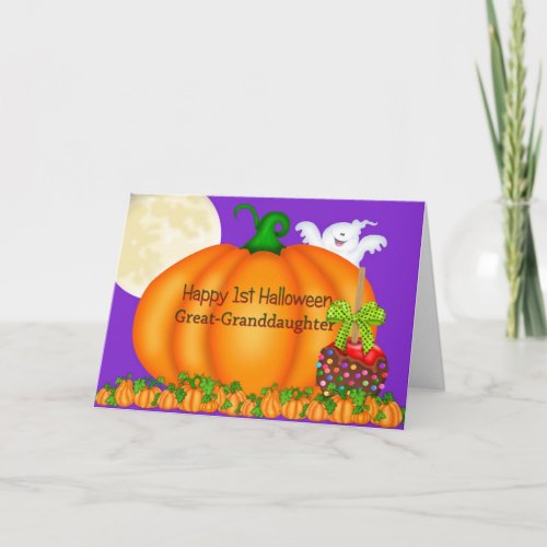 Happy 1st Halloween Great_Granddaughter Card