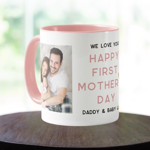 Happy 1st Mothers Day 2 Photo Collage New Mom  Mug