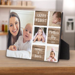 Happy 1st Mothers Day 4 Photo Collage Rustic Wood Plaque<br><div class="desc">Celebrate the special occasion of a new mummy's Happy First Mothers Day with our 4 Photo Collage Rustic Wood Plaque. This personalised photo keepsake is the perfect way to commemorate the first time mum's journey with a unique and heartfelt gift. Create your own lasting memories with our 4 photo template,...</div>