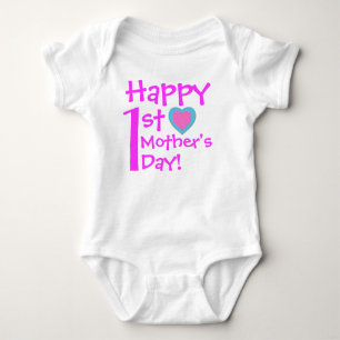 Happy 1st Mother's Day Baby Bodysuit