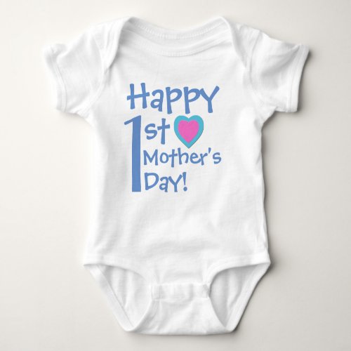 Happy 1st Mothers Day Baby Bodysuit