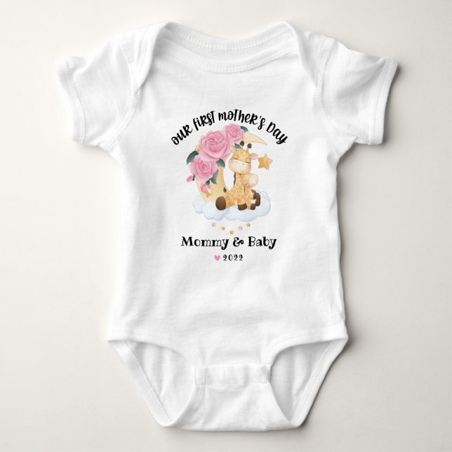 Happy 1st Mothers Day Baby Bodysuit (Front)