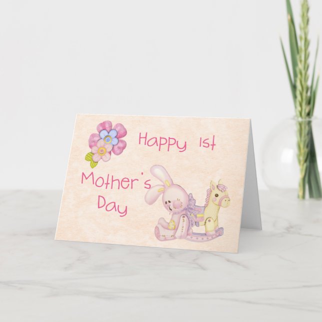 Happy 1st Mother's Day Card Pink (Front)