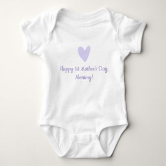 Happy 1st Mother's Day | Cute Lilac Heart