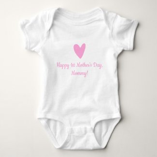 Happy 1st Mother's Day | Cute Pink Heart