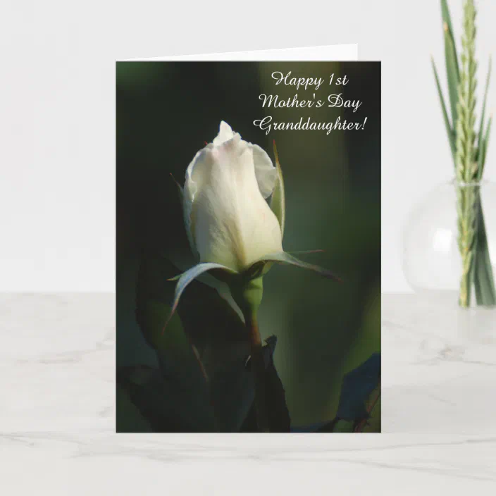 Happy Mothers Day Granddaughter Happy 1St Mother's Day Granddaughter Card | Zazzle.com