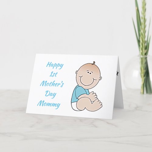HAPPY 1st MOTHERS DAY MOMMY Holiday Card