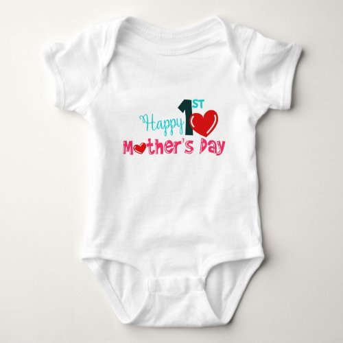 Happy 1st Mothers Day _ New Mom Onsie Baby Bodysuit