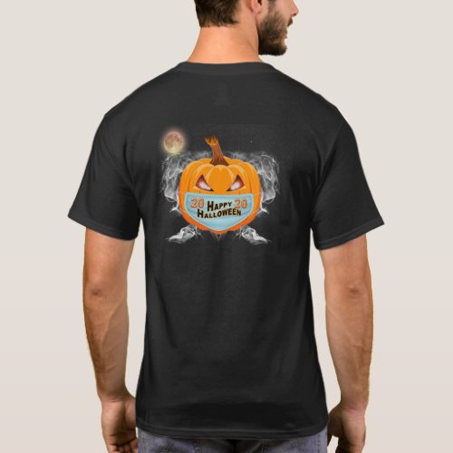   Happy 2020 Halloween Fire Eyed Pumpkin T_Shirt