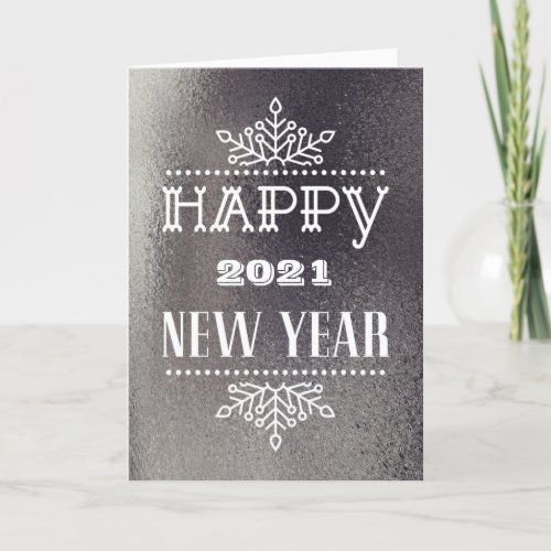 HAPPY 2021 NEW YEAR  Corporate Business Modern Holiday Card