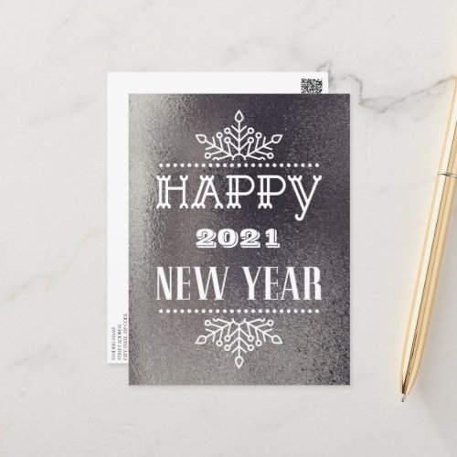 HAPPY 2021 NEW YEAR  Corporate Business Modern Holiday Postcard