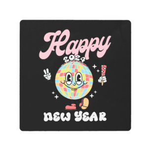 Happy 2024 metal print