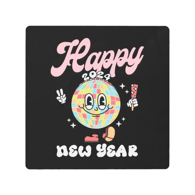 Happy 2024 metal print (Front)