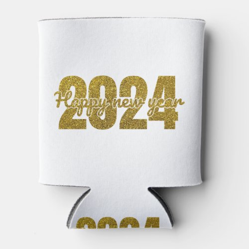 Happy 2024 T_Shirt Can Cooler