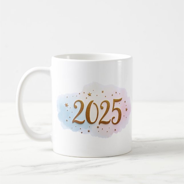 Happy 2025 coffee mug (Left)