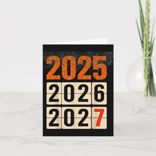 Happy 2026 2027 New Year Funny 67 Meme Six Seven M Card (Front)