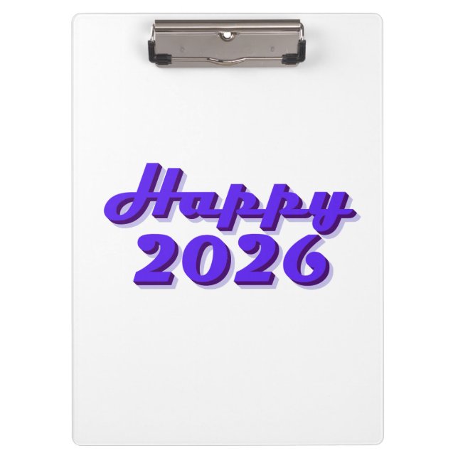 Happy 2026 clipboard (Front)