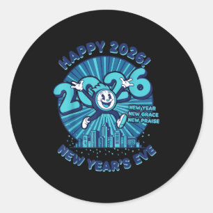 Happy 2026 New Year's Eve Celebration Design Classic Round Sticker