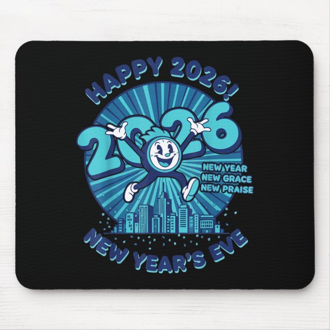 Happy 2026 New Year's Eve Celebration Design  Mouse Pad (Front)