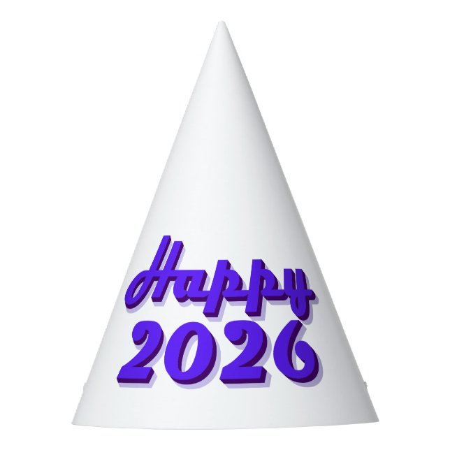 Happy 2026 party hat (Front)
