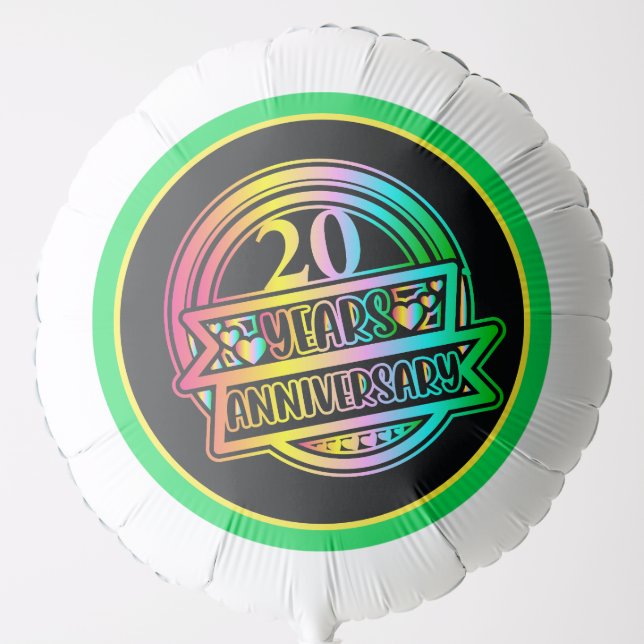 happy 20 Year Anniversary Balloon (Front)