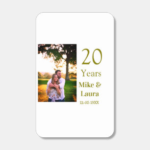 Happy 20th anniversary add couple name date golden matchboxes