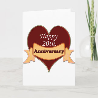 Happy 20th. Anniversary Card