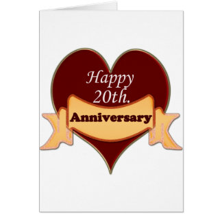 Happy 20th. Anniversary Card