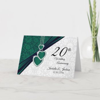 Happy 20th Anniversary Card by DesignsbyDonnaSiggy at Zazzle