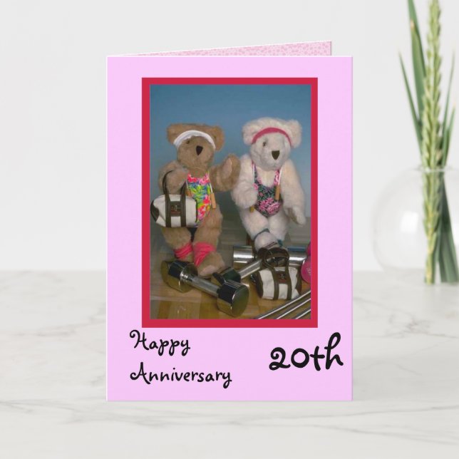 Happy 20th Anniversary, Customizable Card (Front)
