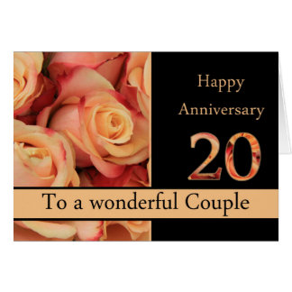 Happy 20th Anniversary roses Card
