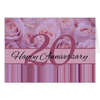 Happy 20th Anniversary roses Card