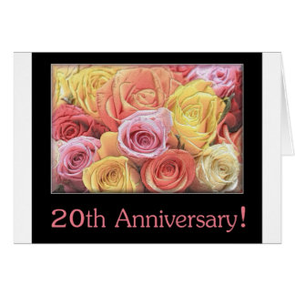 Happy 20th Anniversary roses Card
