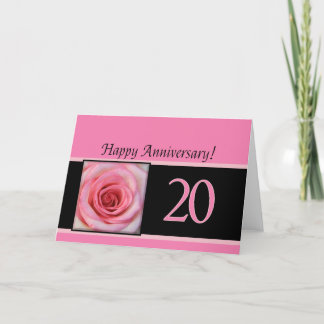 Happy 20th Anniversary roses Card