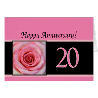 Happy 20th Anniversary roses Card