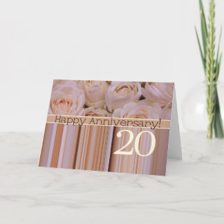 Happy 20th Anniversary roses Card