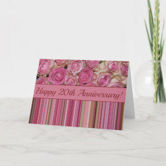 Happy 20th Anniversary roses Card