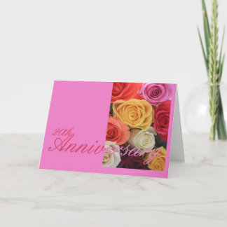 Happy 20th Anniversary roses Card