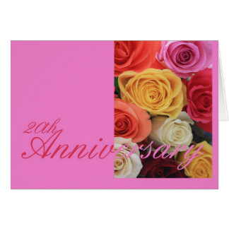Happy 20th Anniversary roses Card