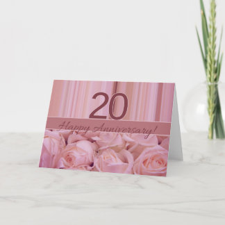 Happy 20th Anniversary roses Card