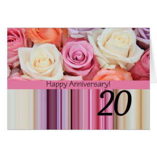 Happy 20th Anniversary roses Card