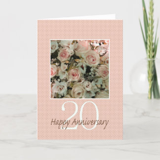 Happy 20th Anniversary roses Card