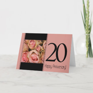 Happy 20th Anniversary roses Card