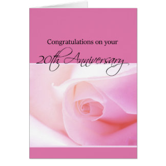 Happy 20th Anniversary roses Card