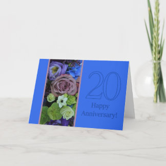Happy 20th Anniversary roses Card
