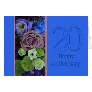 Happy 20th Anniversary roses Card