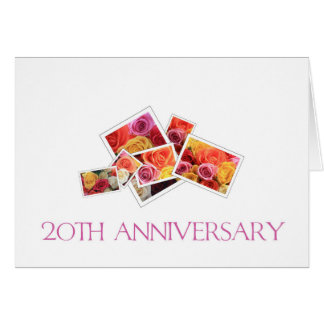 Happy 20th Anniversary roses Card