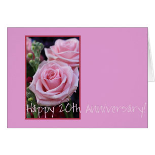 Happy 20th Anniversary roses Cards